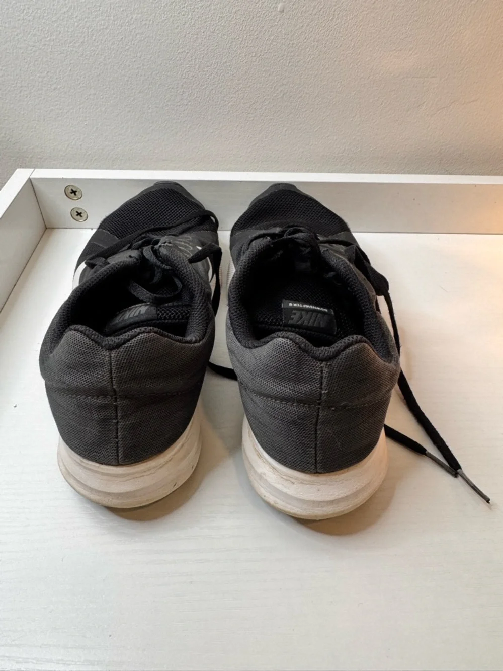 Nike Black Sneakers with White Swoosh - Kids - Picture 2 of 4
